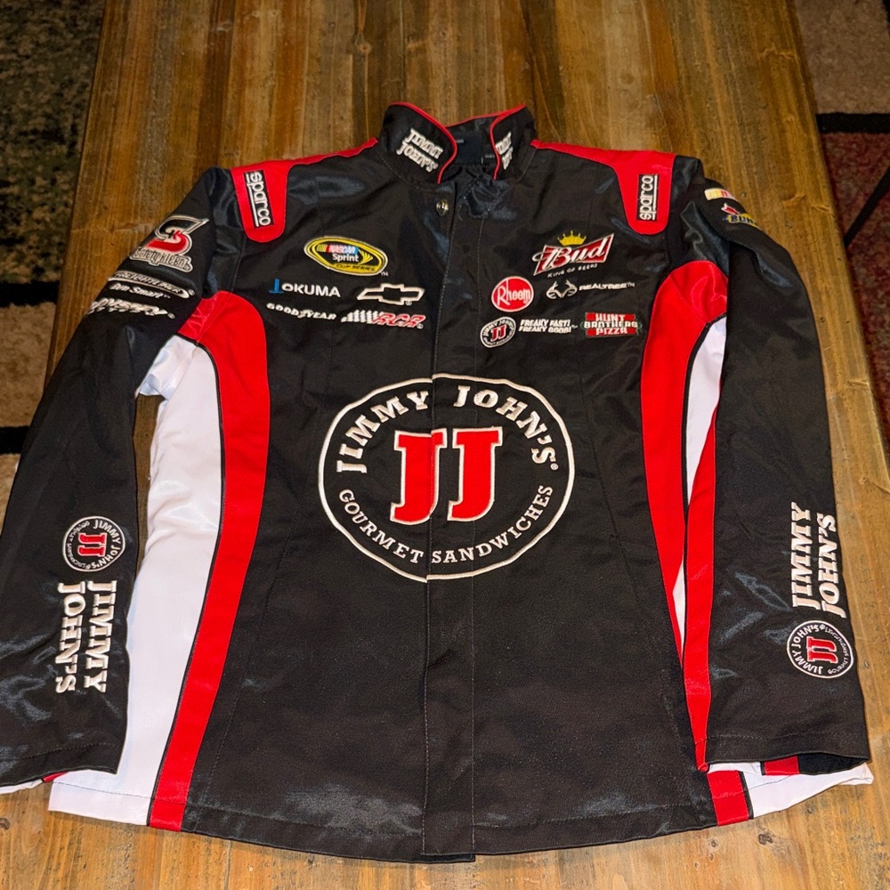 Chase Authentics Black and Red Racing Jimmy John’s Jacket